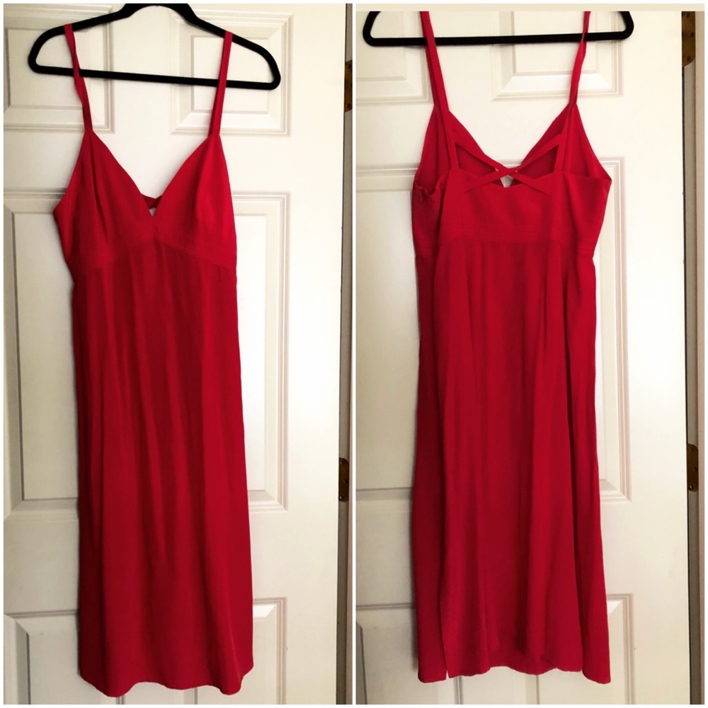 NWOT Free People Red Midi Slip Dress
